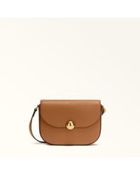 Furla - Moonlight Sac À Bandoulière Brandy Cuir De Veau Night Femme - Lyst