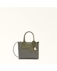 Furla - Divide It Tote Mini Avocado Canvas Fabric + Soft Calf Leather - Lyst