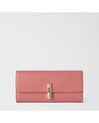 Furla - Iride Continental Wallet Rosewood Textured Leather - Lyst