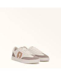 Furla - Step Sneakers Off Grainy Calf Leather + Suede + Smooth Leather - Lyst