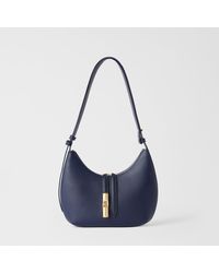 Furla - Goccia Shoulder Bag Blu Reale Night Calf Leather + Sidney Calf Leather - Lyst