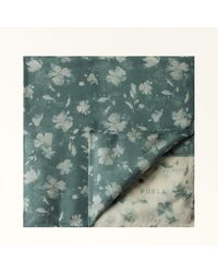 Furla - Primavera Stole 70X200 Toni Edera Silk Chiffon With Floral Dots Print - Lyst