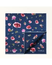 Furla - Daisy Carré Toni Crepe Satin With Scattered Floral Print - Lyst