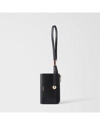 Furla - Laura Card Case Nero Textured Leather - Lyst