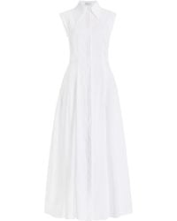 Gabriela Hearst - Durand Pleated Maxi Shirtdress - Lyst