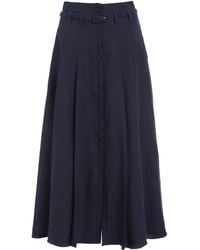 Gabriela Hearst - Dugald Pleated Midi Skirt - Lyst