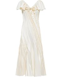 Gabriela Hearst - Osmin Patchwork Midi Dress - Lyst