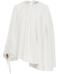 Gabriela Hearst - Wilmer Pleated Cape Top - Lyst