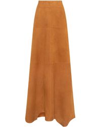 Gabriela Hearst - Talor Suede Maxi Skirt - Lyst