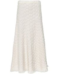 Gabriela Hearst - Kanta Fringe Knit Midi Skirt - Lyst