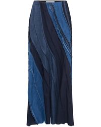 Gabriela Hearst - Elora Patchwork Midi Skirt - Lyst