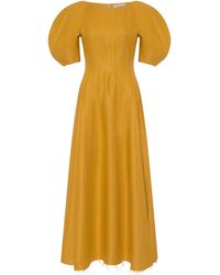 Gabriela Hearst - Ranya Puff Sleeve Maxi Dress - Lyst