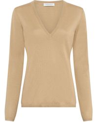 Gabriela Hearst - Clementia Knit V-Neck Sweater - Lyst