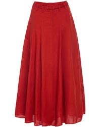 Gabriela Hearst - Dugald Pleated Midi Skirt - Lyst