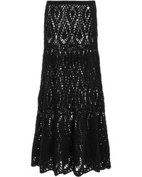 Gabriela Hearst - Cleo Crochet Maxi Skirt - Lyst