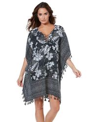 Miraclesuit Tunique Castaway Noir et Blanc