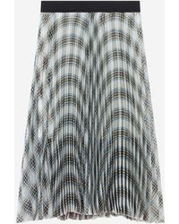 Maje Jupe plissée Junga mi-longue à carreaux - Multicolore