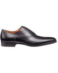 Santoni Richelieus en cuir lisse - Noir