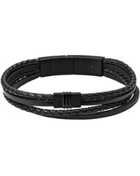 Fossil Bracelet jf03098001 cuir - Noir