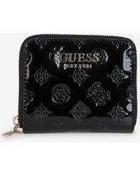 Guess Petit compagnon Peony Shine verni monogrammé - Noir