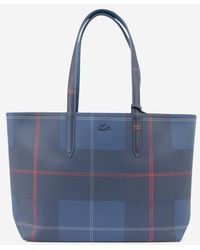Lacoste En Rayures Sac Carreaux Lyst Effet Piqué Enduit Cabas Et À Yfgb6v7yI