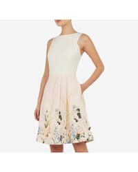 Lyst Volants Avec Baker Col Robe Nou Fleurs Ted Crwa4PqCn