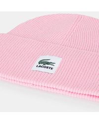 Bonnet rose lacoste Clearance