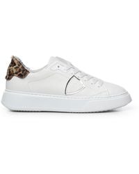 Philippe Model - Sneaker Bassa Temple Con Dettaglio Animalier - Lyst