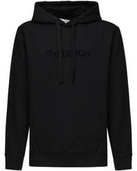 JW Anderson - Felpa Con Cappuccio E Logo Ricamato - Lyst