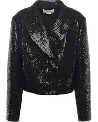 Genny - Giacca Cropped Con Paillettes - Lyst