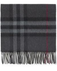 Burberry - Sciarpe Cashmere Scarves Charcoal - Lyst