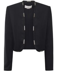 Genny - Giacca Cropped Con Dettagli Metallci - Lyst