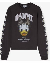 Ganni - Daisy Duck Long-Sleeve T-Shirt - Lyst