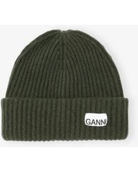 Ganni - Structured Rib Knit Beanie - Lyst