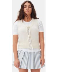 Ganni - Ivory Tie String Vest - Lyst