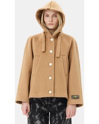 Ganni - Camel Wool-Blend Jacket - Lyst