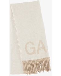 Ganni - Fringed Wool Scarf - Lyst
