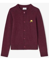 Ganni - Wool Mix Cardigan - Lyst