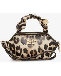 Ganni - Leopard Nano Bou Bag - Lyst