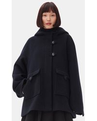 Ganni - Dark Blue Midi Jacke - Lyst