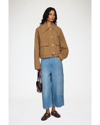 Ganni - Cropped Cargo Jeans - Lyst