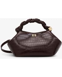 Ganni - Croco Patent Small Bou Bag - Lyst