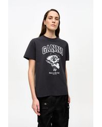Ganni - Basic Cotton Witch Relaxed T-Shirt - Lyst