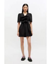 Ganni - Cotton Mini Dress - Lyst