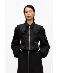 Ganni - Duchesse Nylon Fitted Jacket - Lyst
