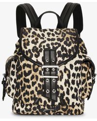 Ganni - Leopard Small Nylon Bucky Backpack - Lyst