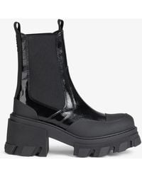 Ganni - Cleated Platform Mid Chelsea Boots - Lyst