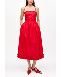 Ganni - Midi Dress - Lyst