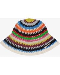 Ganni - Multicolour Crochet Bucket Hat Organic Cotton - Lyst