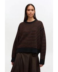 Ganni - Stripe Wool Mix Jumper - Lyst